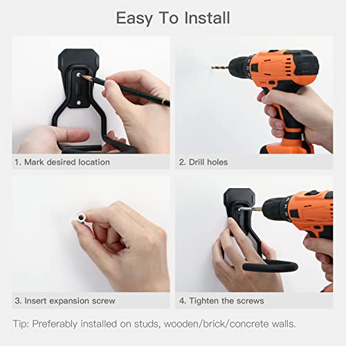Housolution Bike Wall Mount with Fixed Hook, [4 Pack] Bike - Image 7