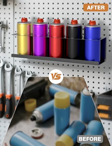 sogiv 4 Pack Spray Can Holder Organizer, Wall-Mounted - Image 5