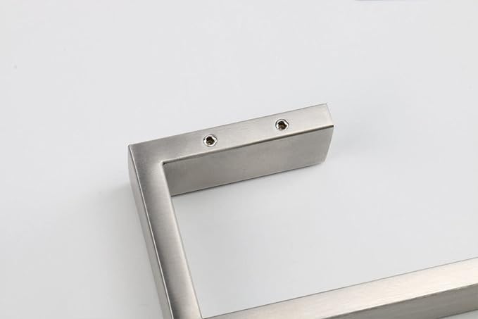TocTen Bath Towel Rack - 2 Pack Square Base Thicken SUS304 Stainless Steel Towel Bar for Bathroom, Bathroom Bar Accessories Towel Rod Heavy Duty Wall Mounted Towel Holder(Brushed Nickel, 12 Inch)
