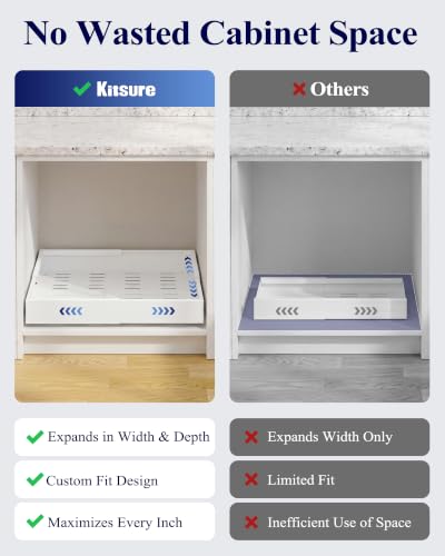 Kitsure Pull Out Cabinet Organizer - 2 Pack(12.6"-21" D x - Image 6