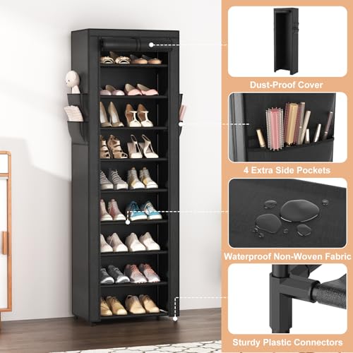 Shoe Rack with Cover Narrow Shoe Organizer with 4 Side - Image 5