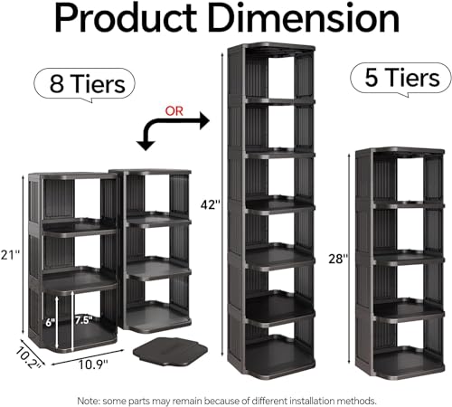 Kitstorack 8-Tier Vertical Plastic Shoe Rack, Freest | All Products - Image 4