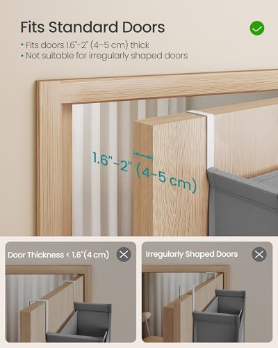 SONGMICS 5-Tier Over the Door Organizer, Foldable - Image 8
