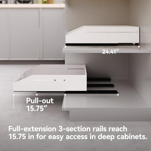 Pull Out Cabinet Organizer 15.8"-23"D&12.5"-21"W Raised - Image 6