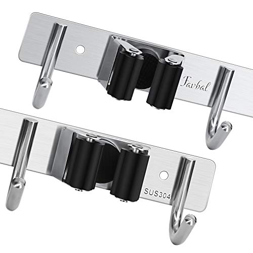 Broom Hanger Wall Mounted, 2PCS Mop and Broom Holder Wall - Image 4