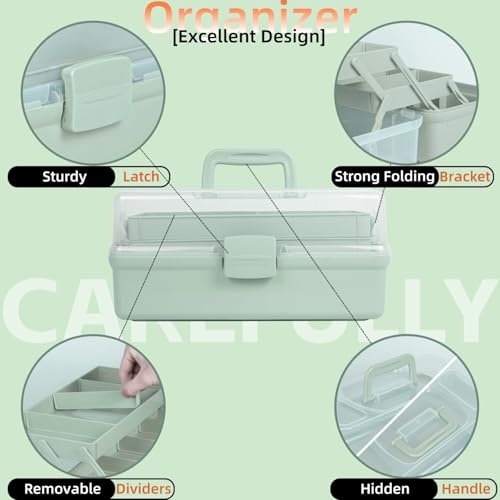 TERGOO 12.5in 3-Layer Multipurpose Craft Organizers and Storage - Image 7