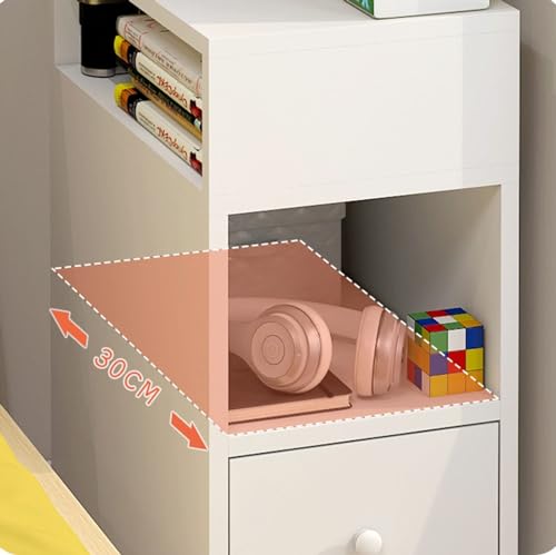 Bedside Table, 20cm Ultra Narrow Bedside Table - Image 4