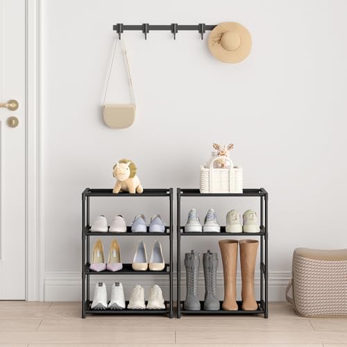 Autonomier 4 Tier Extra Small Shoe Rack (16.3" Wide), Space Saver - Image 3
