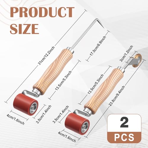 2 Pcs Seam Roller with Tester Probe and Dual Roller for PVC TPO - Image 3