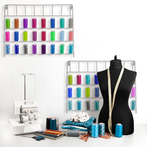 Tosnail 2 Pack 32 Spools Metal Thread Holder, Large Thread Racks - Image 3