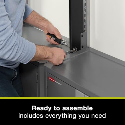Rubbermaid FastTrack Storage Station Kit, Garage Storage Cabinets - Image 6