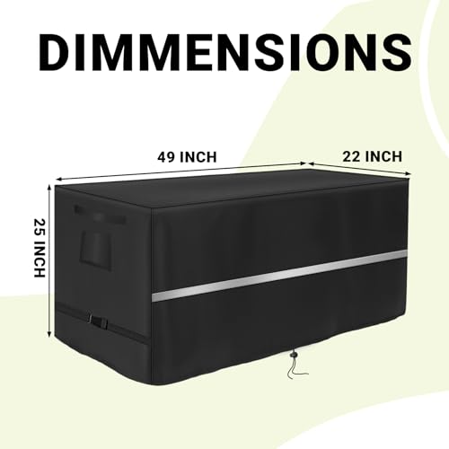 Deck Box Cover Heavy Duty Waterproof Deck Box with Handle - Image 4