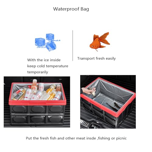 Collapsible Storage Crate, 55L(14.5Gal) Car Trunk | Home Organization - Image 5