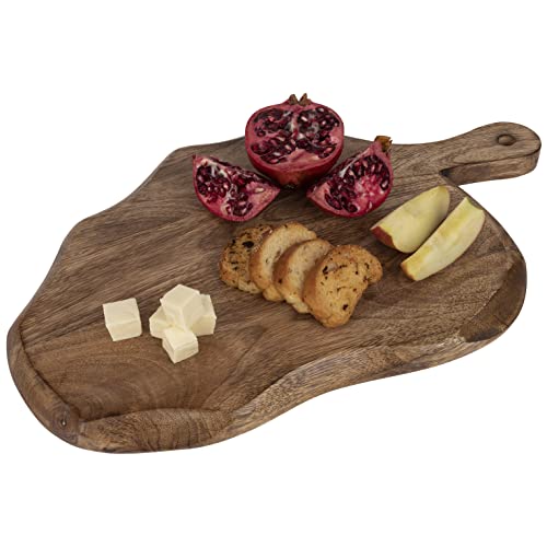 GoCraft Wooden Cutting Board with Handle | Mango Wood Leaf Shape - Image 5