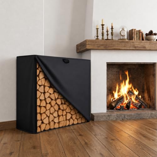 4ft Heavy Duty Firewood Rack Cover 600D Oxford Firewood Cover - Image 3