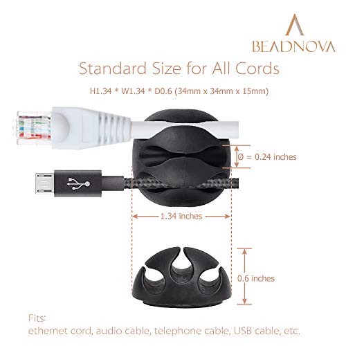 BEADNOVA Cable Clips Cord Organizer Cable Management Wire Cord - Image 4