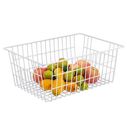 Wire Storage Freezer Baskets, Set of 2 Large 15.4" | Home Organization - Image 8