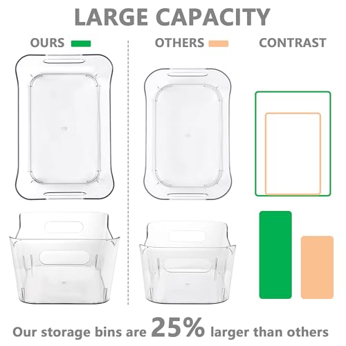 Tiawudi 12 Pack Plastic Storage Bins, Multi-Use Organizer Bins - Image 4