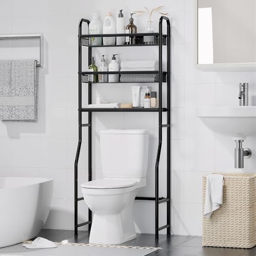 Over The Toilet Storage, 3-Tier Metal Bathroom Shelves - Image 3