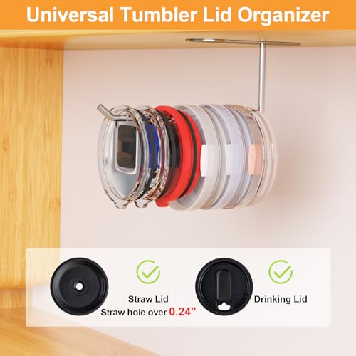 2 Pack Tumbler Lid Organizer, Space Saving Cup Lid Organizer - Image 4