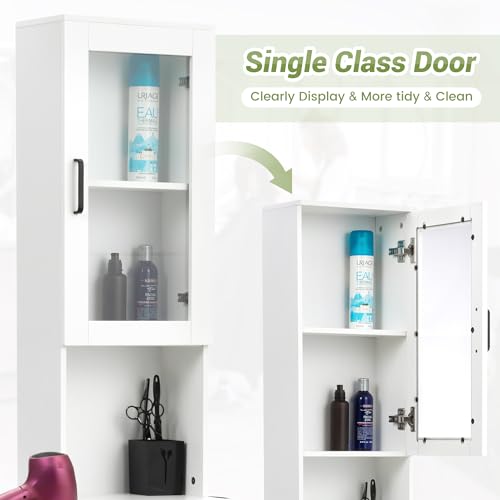 Salon Station for Hair Stylist,Hair Styling Storage Cabinet,White - Image 8