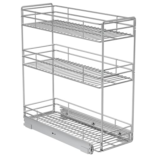 ROOMTEC 3-Tier Pull Out Cabinet Organizer for Narrow Cabinet - Image 2