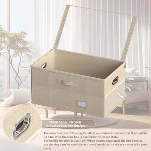 Shoe Organizer for Closet, Shoe Box Storage Containers Fit 18 - Image 6