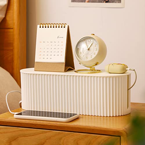 FABROK Cable Management Box, Plastic Cord Hider Box, Small, White - Image 7