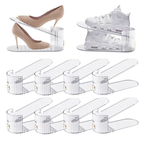 Clear 10 Pack Shoe Slot Organizer, Shoe Stacker Organizer Holders - Image 2