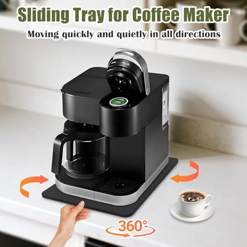 Sliding Tray for Coffee Maker, 360° Rolling Tray Appliance - Image 5