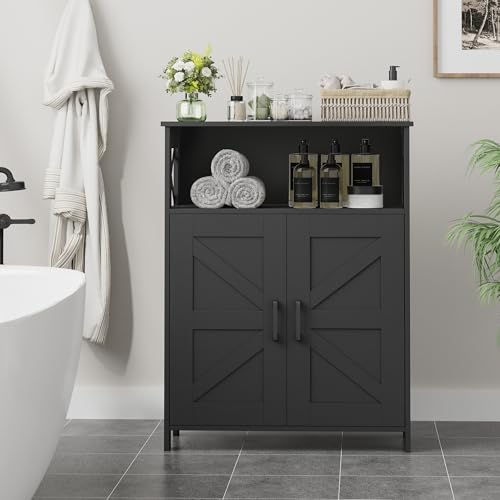 Homhedy Farmhouse Bathroom Storage Cabinet with Doors - Image 3