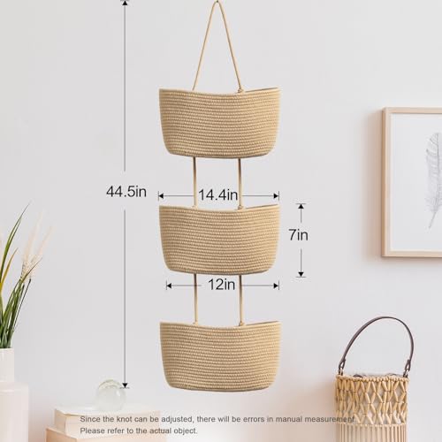TeoKJ Over the Door Hanging Storage Basket Woven 3 T | All Products - Image 6