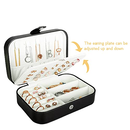 Hatori Travel Jewelry Box, PU Leather Small Jewelry - Image 5