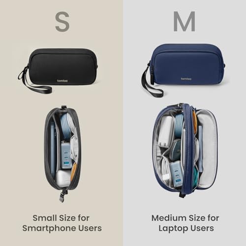 tomtoc Electronic Organizer Travel Case, Dual Compartment Tech - Image 7