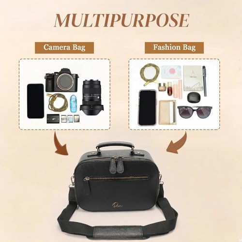 Camera Sling Bag, Waterproof PU Leather Crossbody Camere Bag - Image 6