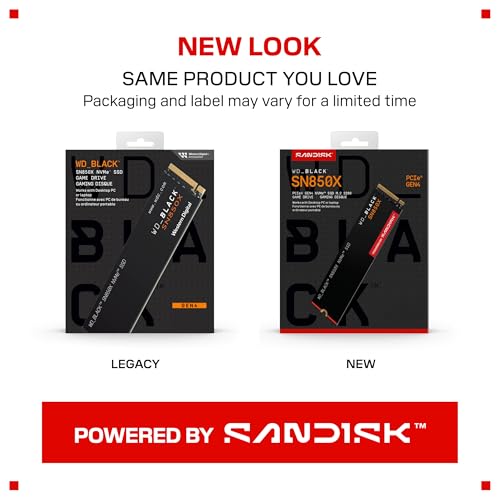 WD_BLACK SN850X 1TB NVMe SSD - M.2 2280, Up to 7 - Image 3