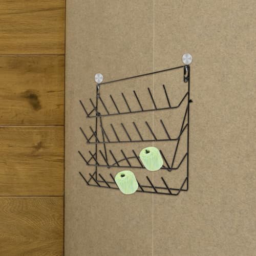 Veemoon Wall Mounted Pegboard Organizer, Black Iron Rack - Image 3