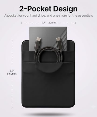 2-Pocket SSD & Hard Drive Holder for Laptop, Reusable 3M Adhesive - Image 3