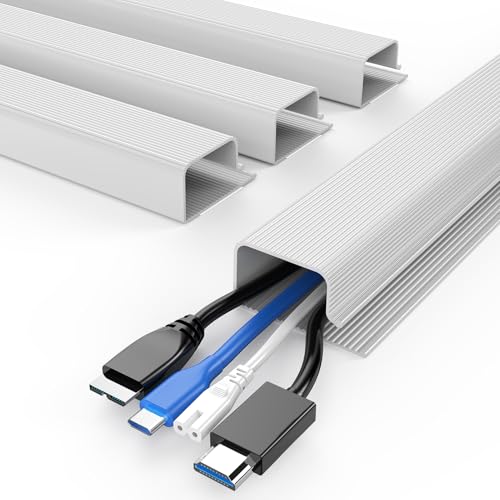 DELAMU 4 Pack Cable Management Under Desk - Office & Home - Image 2