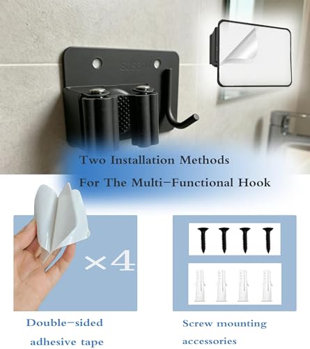 Mop Broom Holder, 4 Pcs Stainless Steel Broom Holder Wall - Image 4