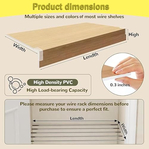 45x16x2.5 in Rustic Farmhouse Wooden Wire Shelf Covers - Image 3