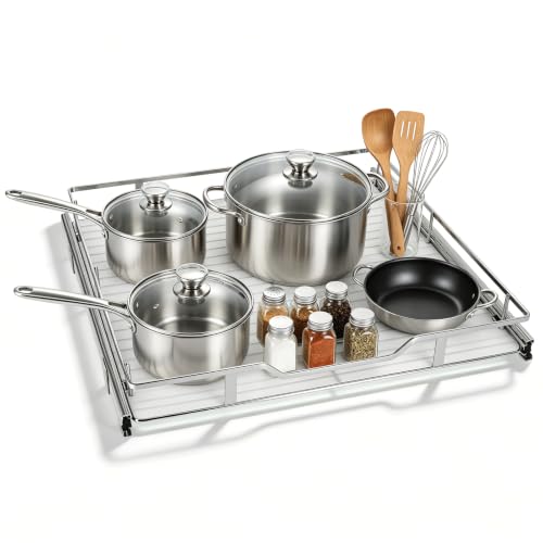 Pull Out Cabinet Organizer 20" W X 21" D, Chrome - Image 2