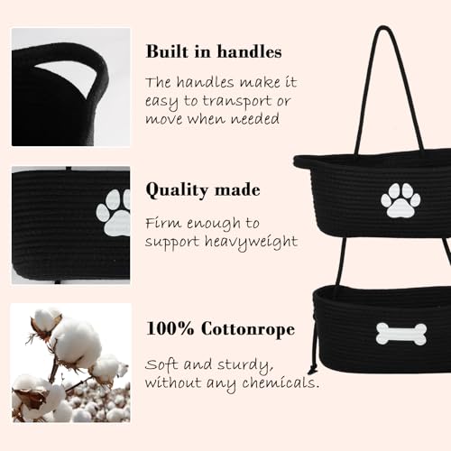 2-Tier Dog Baskets,Over Door Hanging Oganizer for Pet - Image 3