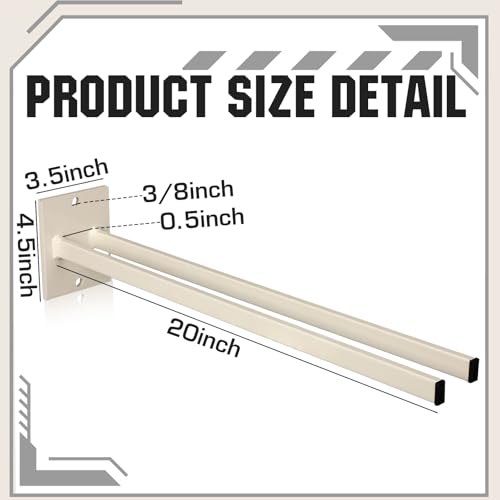 Zonon 2 Pcs Shovel Holder Wall Mount Tool Rack Heavy Duty - Image 4