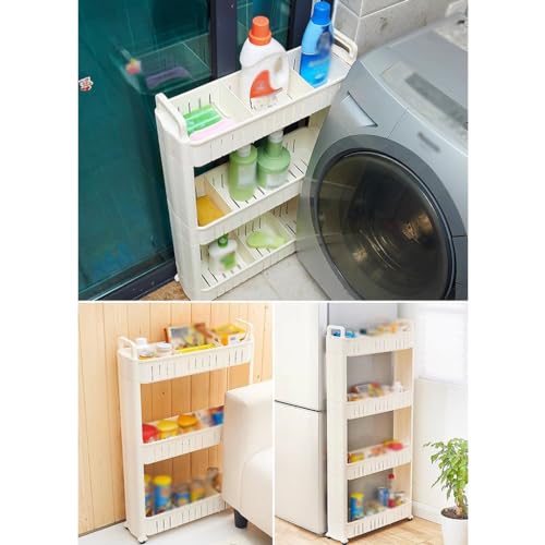 Slim Storage Organizer Cart Narrow Shelf Kitchen Bathroom - Image 7