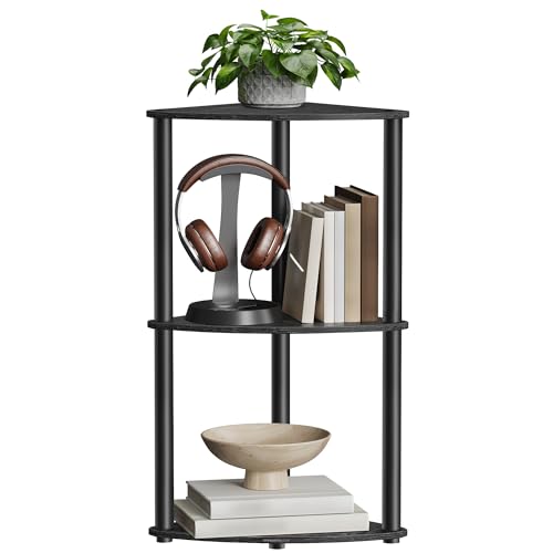 SONGMICS HOME 3-Tier Corner Shelf, Toolless Assembly - Image 2