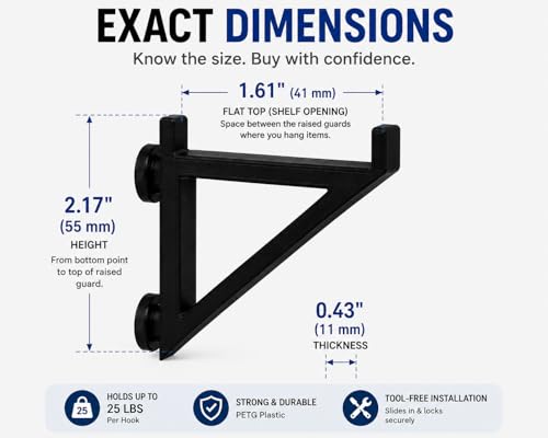 Garage Storage Utility Hooks (4-Pack) – Keyhole Shelving - Image 3