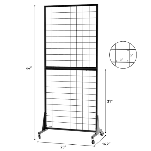 2- Packs 2' x 5.5' Grid Wall Panels Standing Wire Grid, Display - Image 3