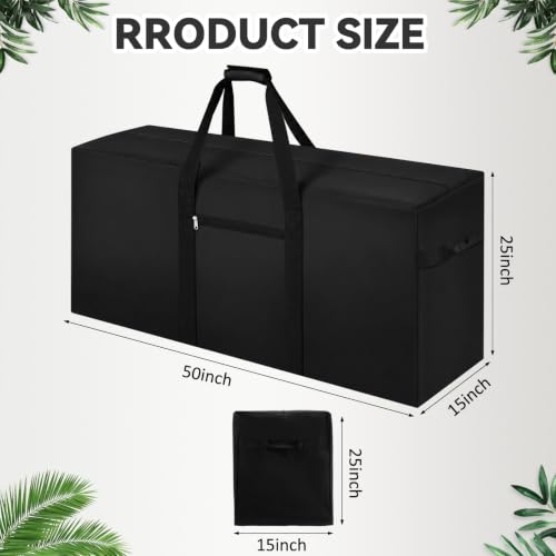 1 Pcs 50 x 15 x 25 Inch, 304 L Large Storage Duffle Bag Black - Image 3