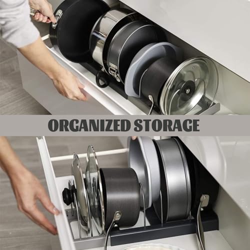 Pan Pot Lid Organizers Inside Cabinet,Pots and Pans Organizer - Image 4